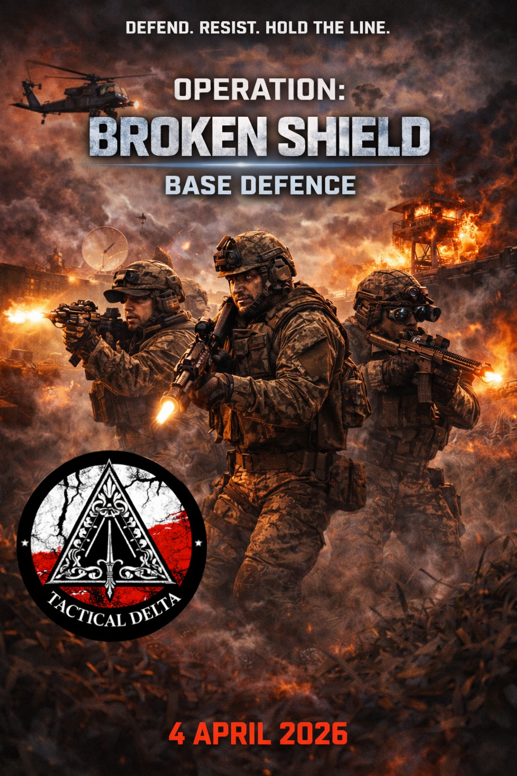 OPERATION BROKEN SHIELD
4 APRIL 2026 | 12hours battlesim £60